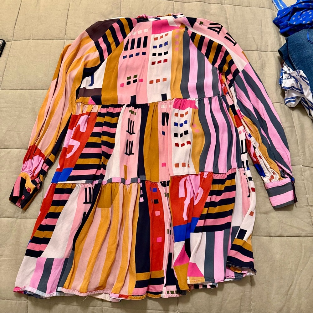 Colorful Geometric Pattern Dress - Picture 2 of 4